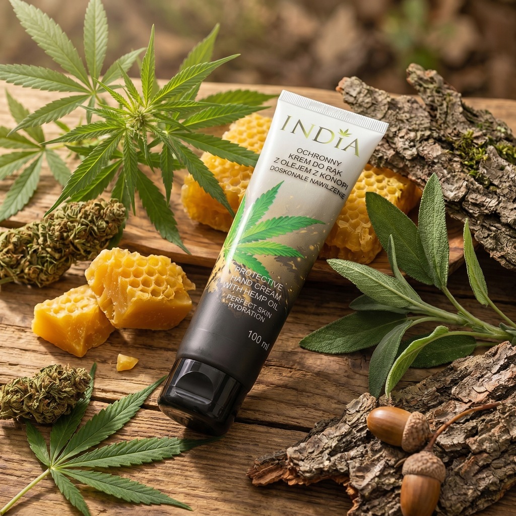 KREM DO RĄK || ODŻYWCZO OCHRONNY z OLEJEM Z KONOPI || 100% NATURA || 100 ml