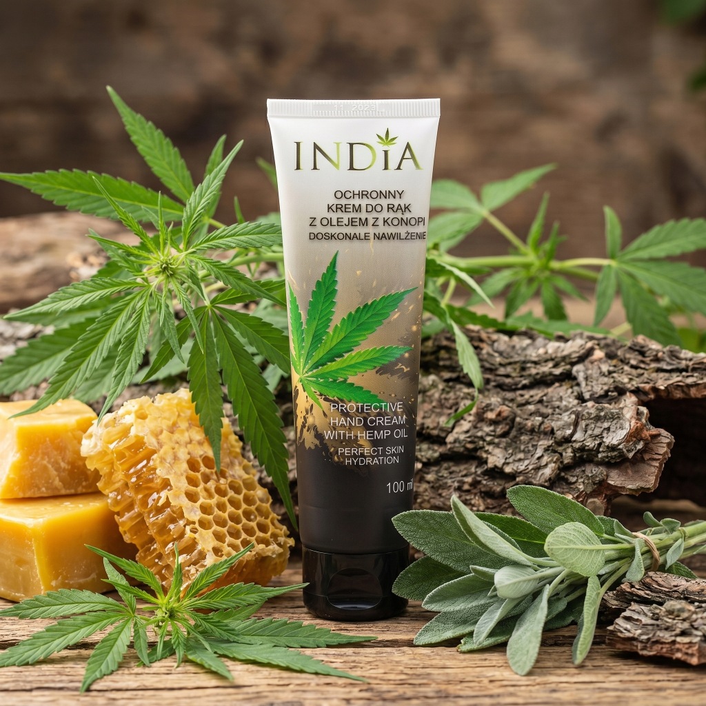 KREM DO RĄK || ODŻYWCZO OCHRONNY z OLEJEM Z KONOPI || 100% NATURA || 100 ml