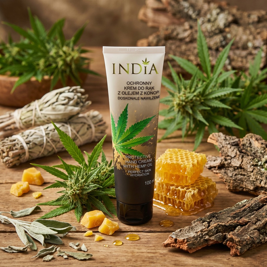 KREM DO RĄK || ODŻYWCZO OCHRONNY z OLEJEM Z KONOPI || 100% NATURA || 100 ml