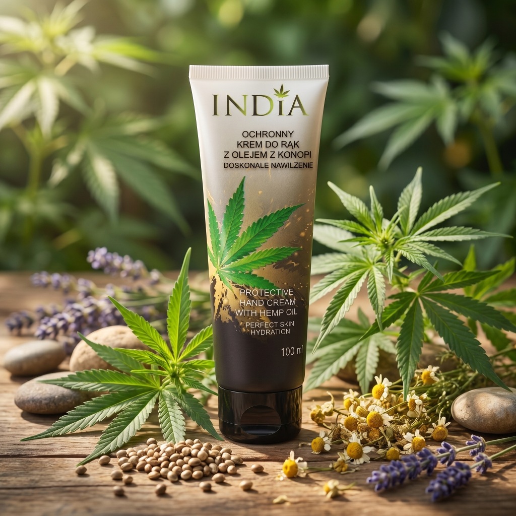 KREM DO RĄK || ODŻYWCZO OCHRONNY z OLEJEM Z KONOPI || 100% NATURA || 100 ml