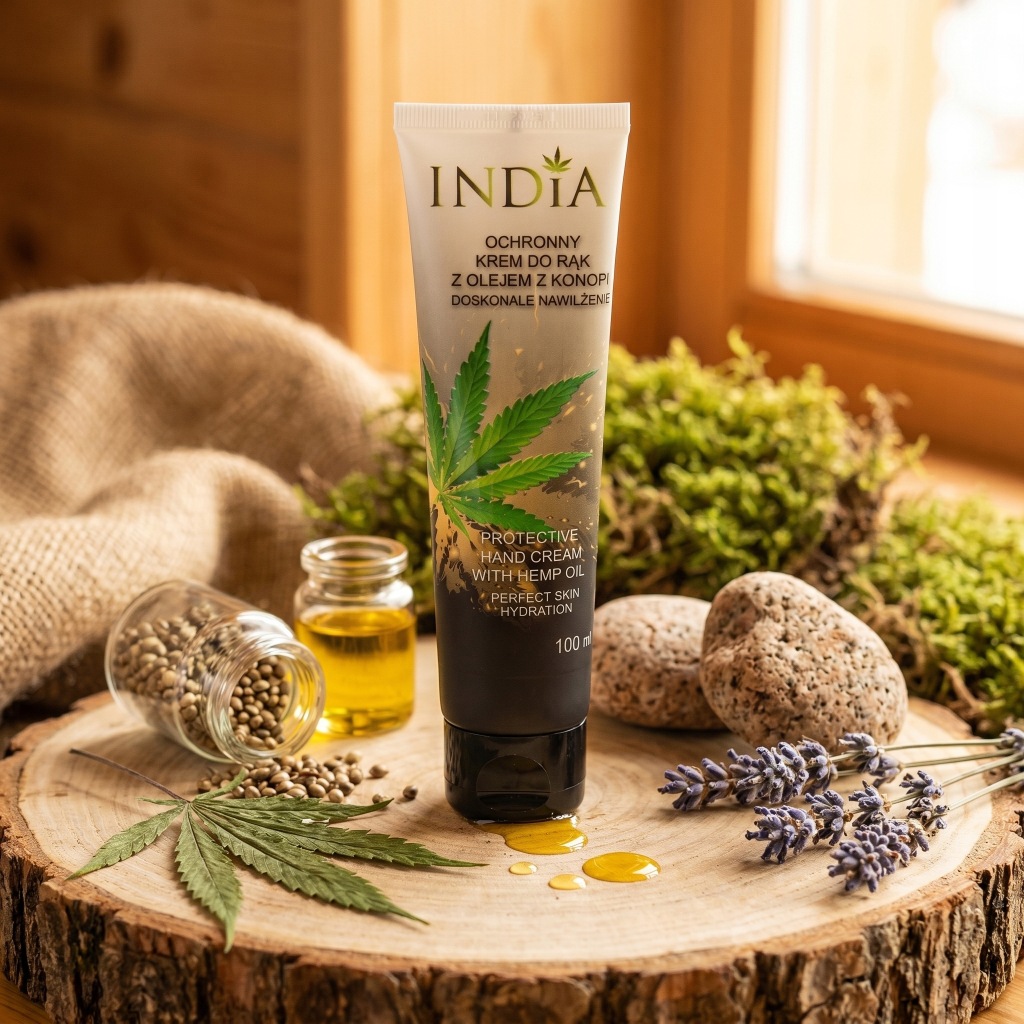 KREM DO RĄK || ODŻYWCZO OCHRONNY z OLEJEM Z KONOPI || 100% NATURA || 100 ml