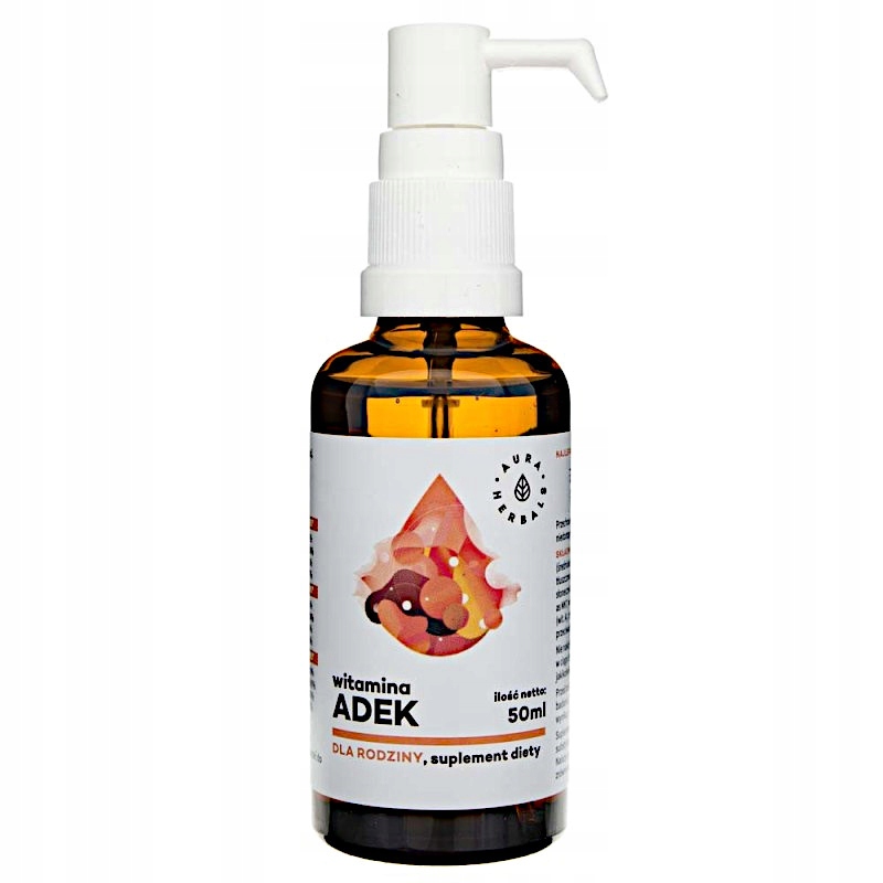 Witamina ADEK dla RODZINY Polska Marka PREMIUM || WZMOCNIONY SKŁAD || 50 ml