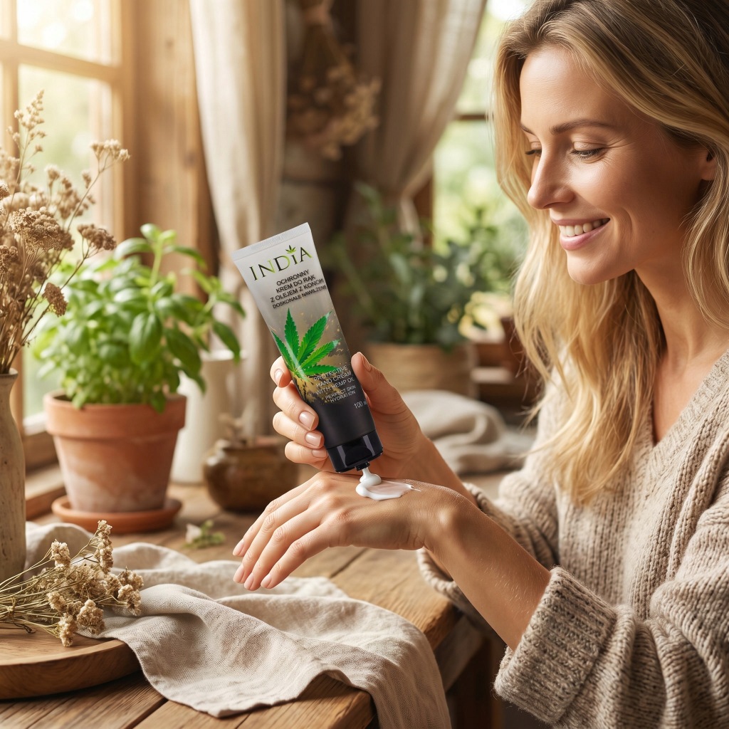 KREM DO RĄK || ODŻYWCZO OCHRONNY z OLEJEM Z KONOPI || 100% NATURA || 100 ml