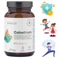 COLOSTRUM LIOFILIZOWANE na ODPORNOŚĆ || SIARA BYDLĘCA + PIPERYNA || 60 kaps