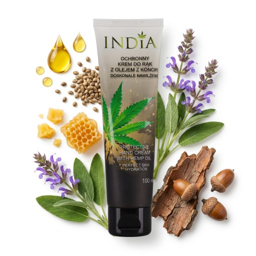 KREM DO RĄK || ODŻYWCZO OCHRONNY z OLEJEM Z KONOPI || 100% NATURA || 100 ml