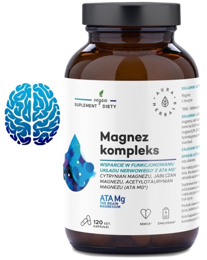 MAGNEZ || NOWA MOCNIEJSZA RECEPTURA || LEPSZA PRZYSWAJALNOŚĆ || 120 kaps
